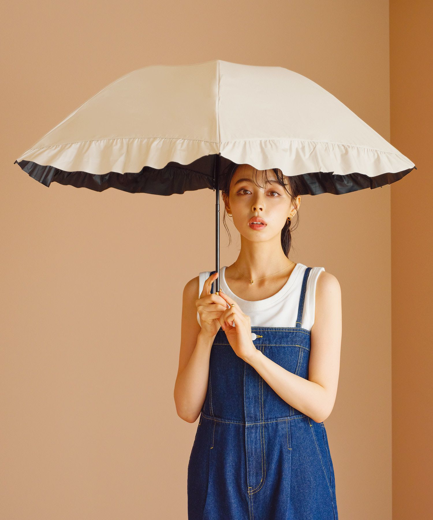 遮光ドームパラソル フリル ミニ Wpc. ギフト対象 日傘 折りたたみ