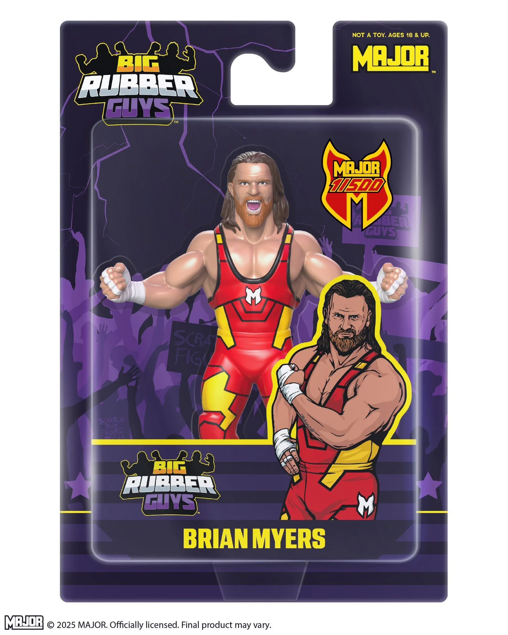 2025 MAJOR Big Rubber Guys NYCC Exclusive Brian Myers – Wrestling