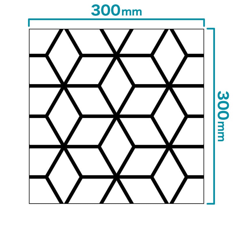 EKG-022 切子風ガラス 亀甲紋 フロスト｜オーダーガラス板.com