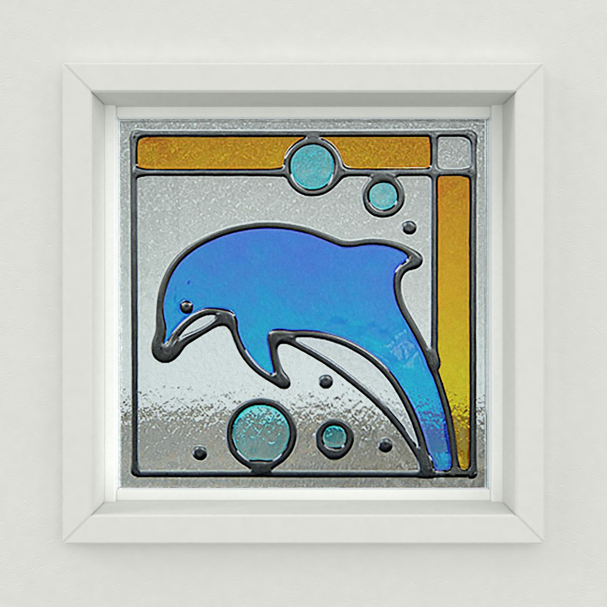 ステンドグラス風装飾ガラス(スクウェア) OG213｜オーダーガラス板.com