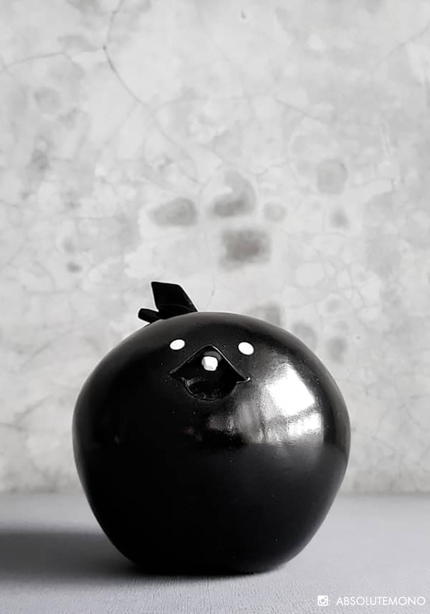 Large Parade Autumn Apples Black plus Clear by Ashley Wood (non