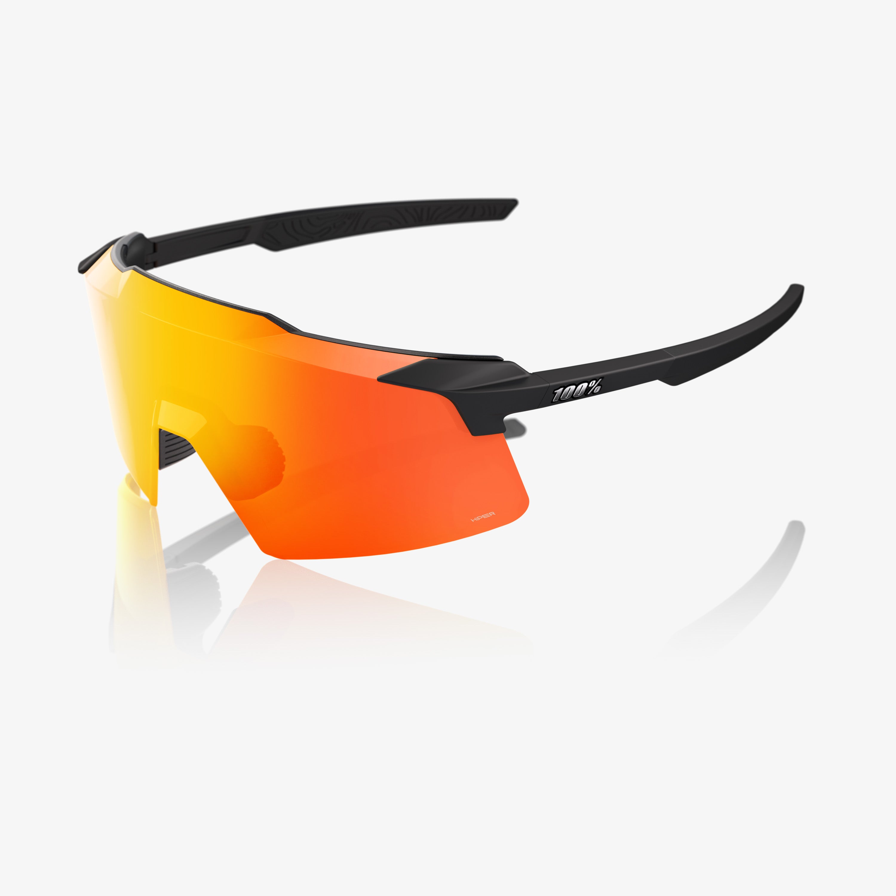 AEROCRAFT - Soft Tact Black - HiPER Red Multilayer Mirror Lens – 100%