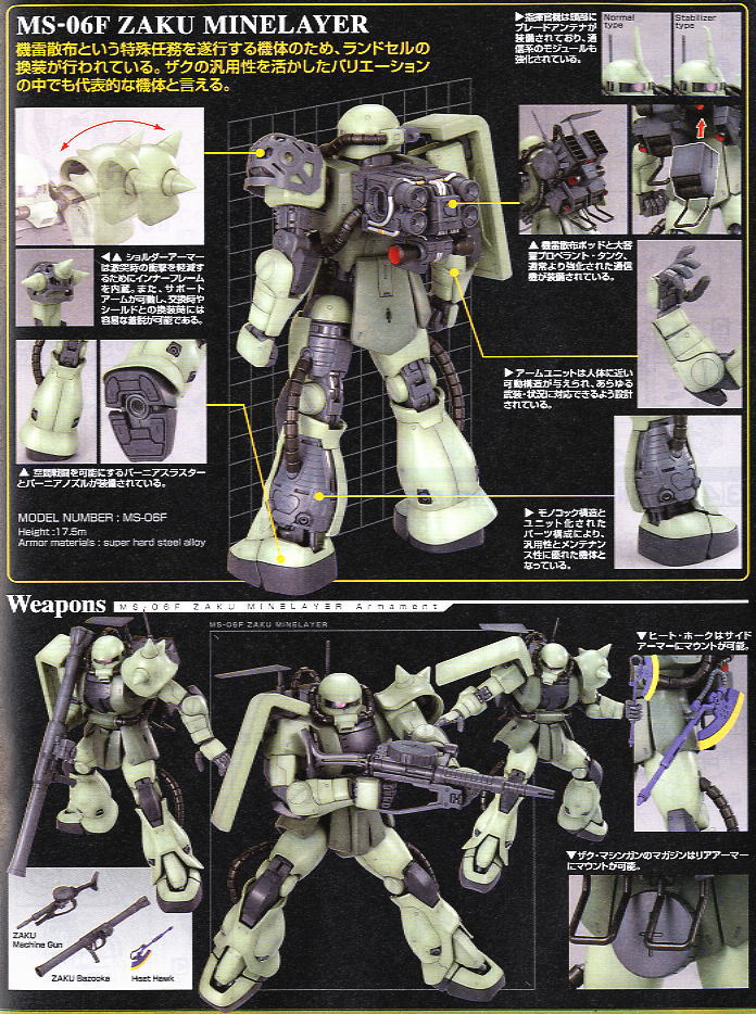 MS-06F ザクマインレイヤー (MG) (ガンプラ) - ホビーサーチ ガンプラ他