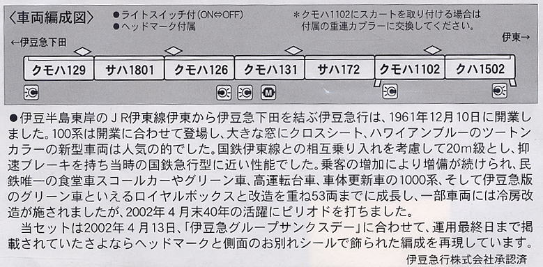 伊豆急 100系 快速「伊豆急 Thanks day号」 (7両セット) (鉄道模型