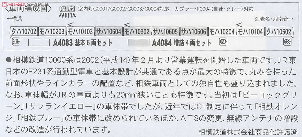 相鉄 10000系 新塗装 (基本・6両セット) (鉄道模型) - ホビーサーチ