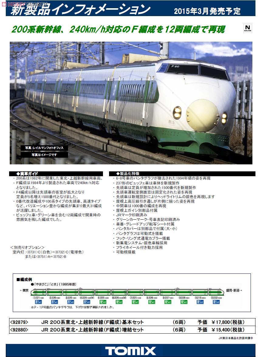 JR 200系 東北・上越新幹線 (F編成) 基本セット (基本・6両セット