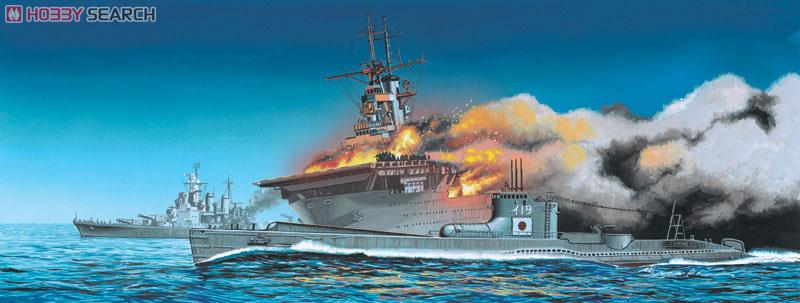 米国海軍航空母艦WASP(ワスプ)＆日本海軍潜水艦 伊19 (プラモデル