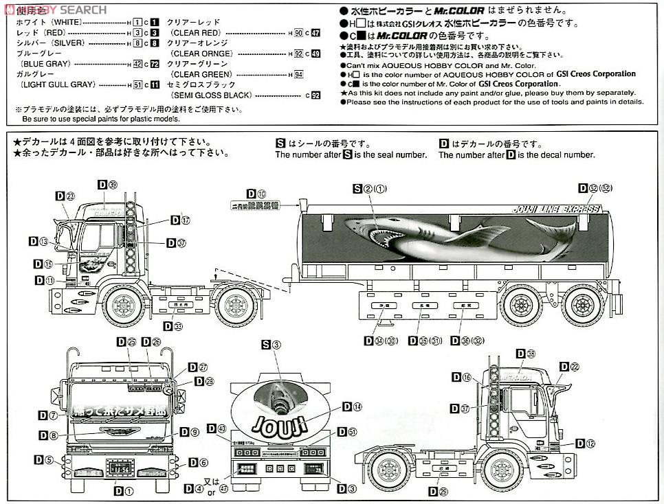 二代目鮫肌慕情 (大型タンクローリートレーラー) (プラモデル