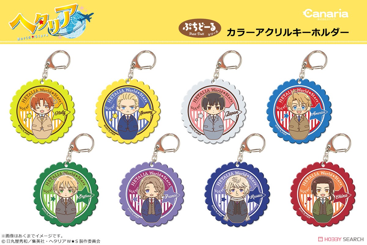 アニメ「ヘタリア World☆Stars」 カラーアクリルキーホルダー 01
