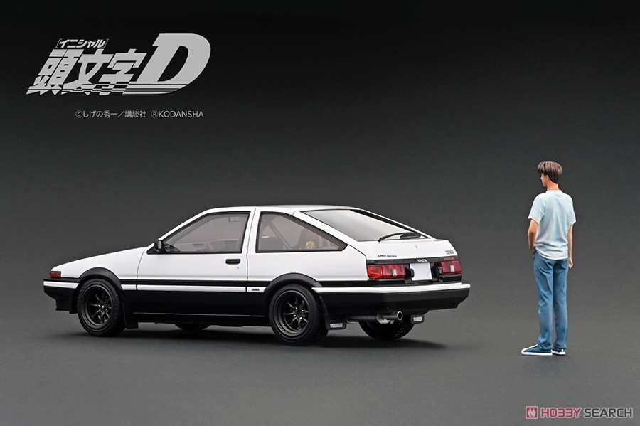 INITIAL D Toyota Sprinter Trueno 3Dr GT Apex (AE86) White/Black