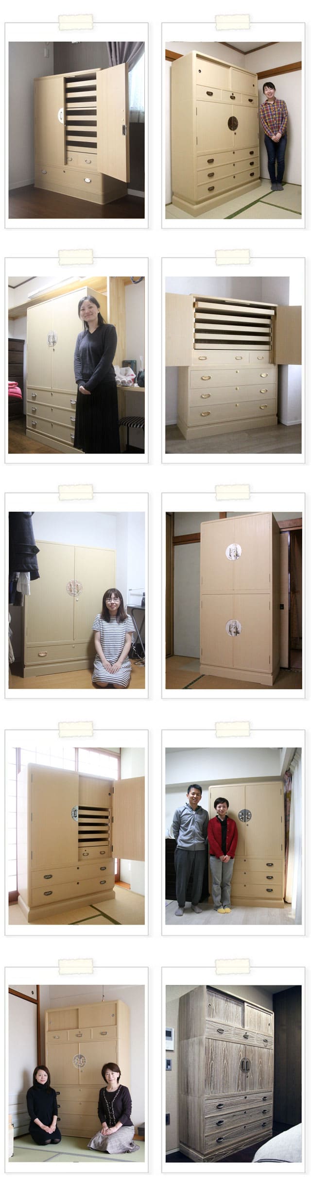 和たんす 新唐草（焼き桐）三代続く桐たんす工房 桐の蔵