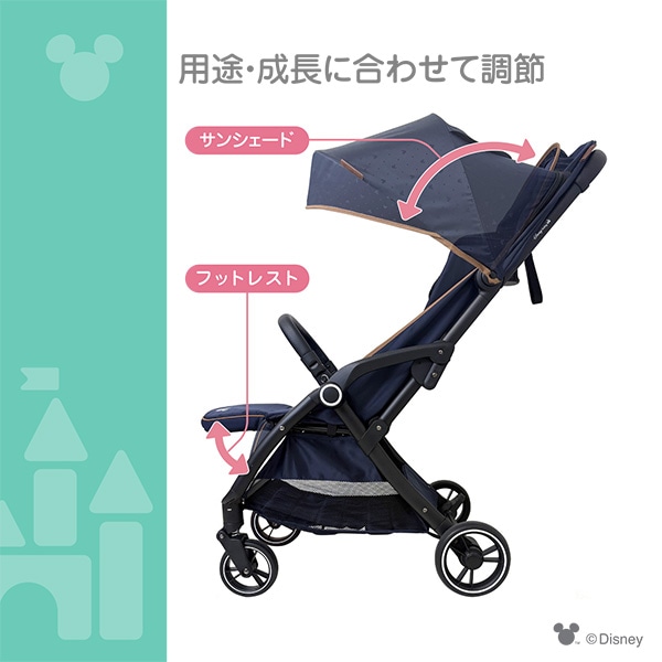 自動でたためるベビーカー（ミッキーマウス） | 西松屋オンラインストア