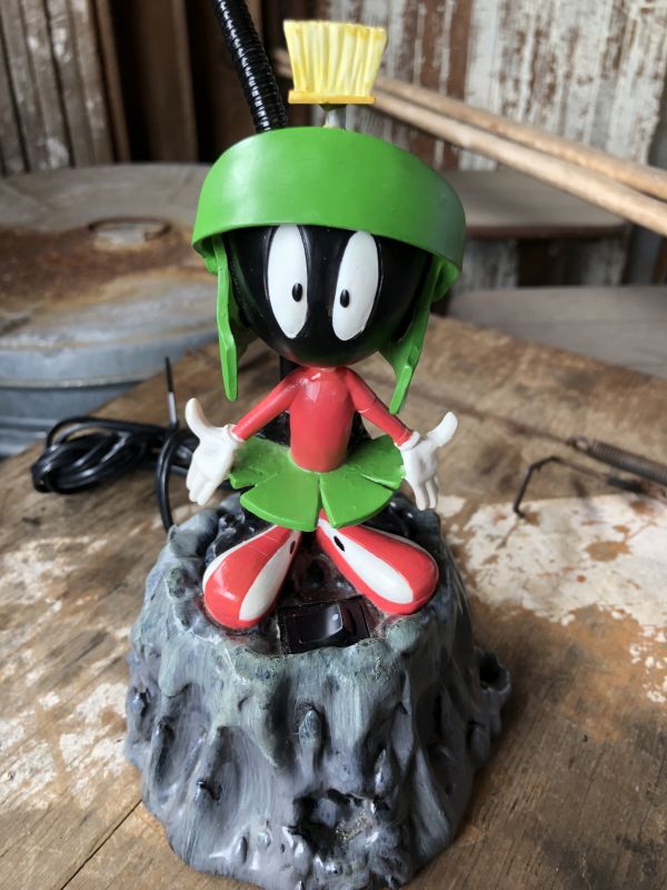 90s Vintage Looney Tunes Marvin the Martian Bobblehead Desk Lamp