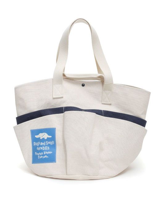 rough & swell - GARDENER TOTE キャンバス トートバッグ (ホワイト