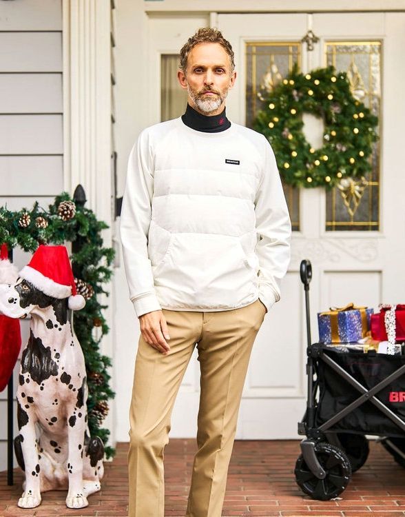 BRIEFING GOLF - MENS TAION DOWN CREW NECK （ホワイト） TAION