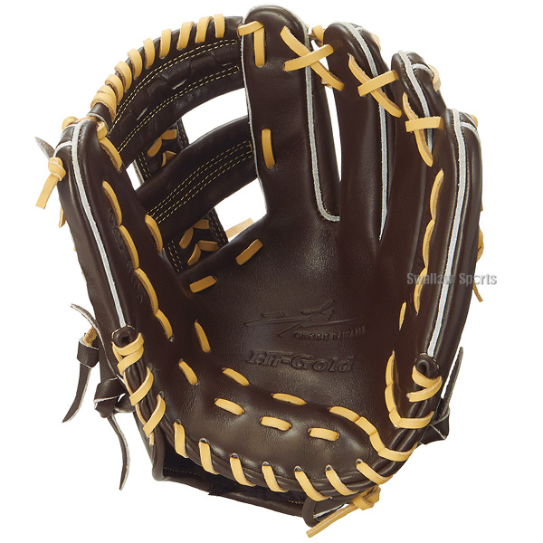 野球 ハイゴールド 軟式グローブ グラブ 己極 SRダークブラウン 三塁手