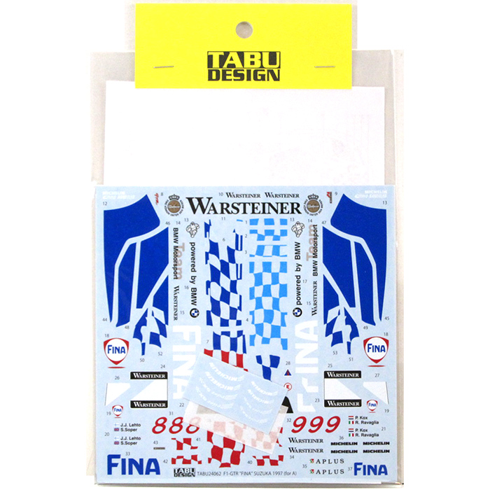 タブデザイン 1/24 マクラーレン F1 GTR `FINA` SUZUKA 1997 デカール