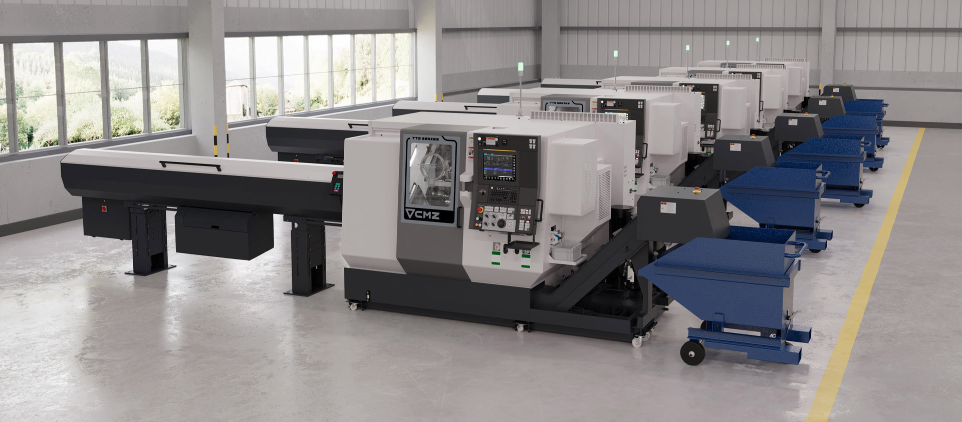 Twin Spindle Lathe for Bar Turning | TTS Series