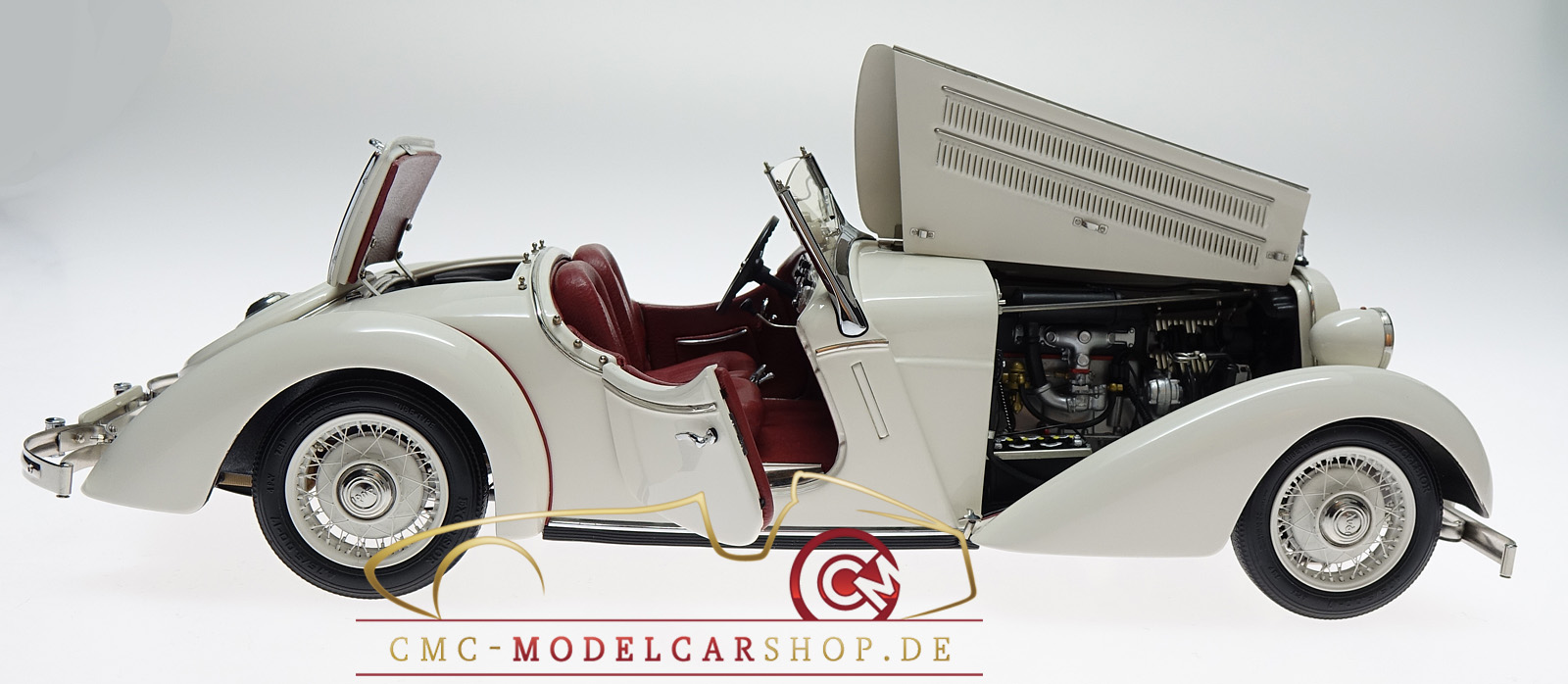 CMC Audi Front 225 Roadster, 1935, white, cmc-modelcarshop