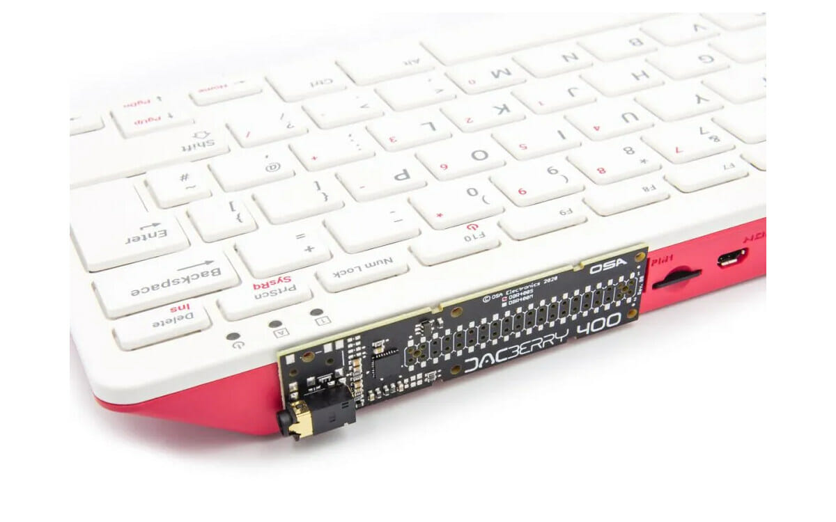 Add an audio jack to Raspberry Pi 400 with the DACBerry 400 - CNX