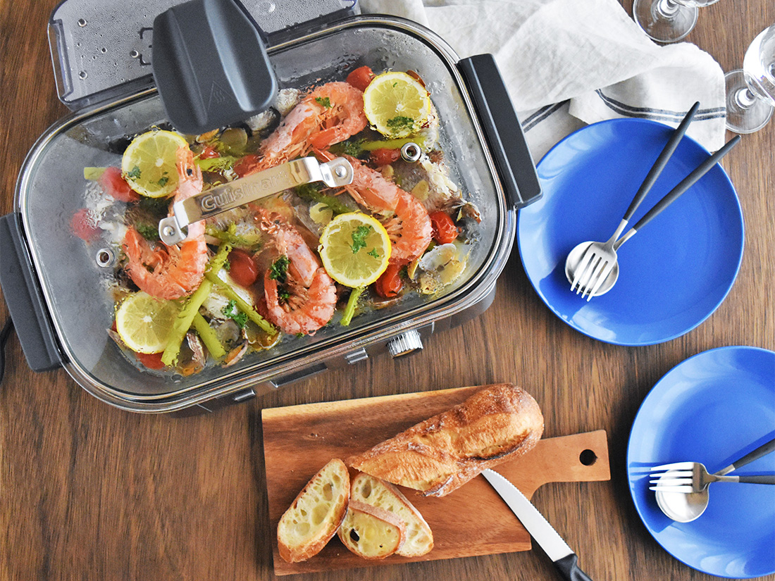 テーブルで水蒸気調理 クイジナート「ヘルシークッカー」 | お菓子