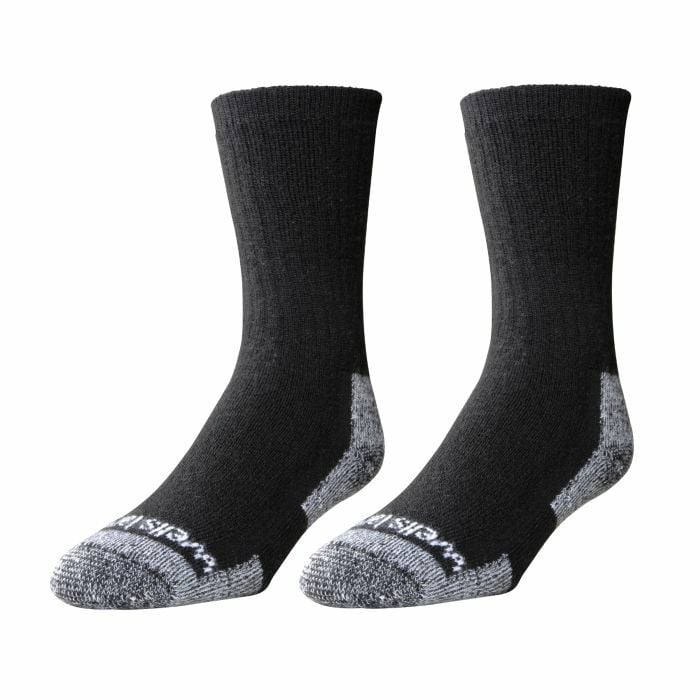Wells Lamont Men's Cold Weather Wool Crew Socks in Black - Men's