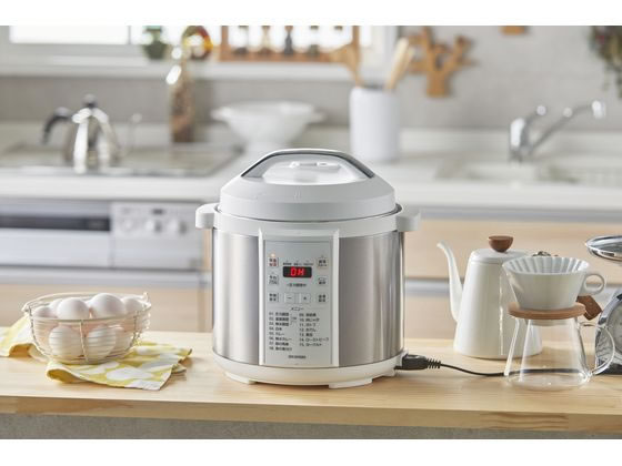 アイリスオーヤマ 電気圧力鍋 6.0L ホワイト PC-EMA6-Wが17,124円 通販