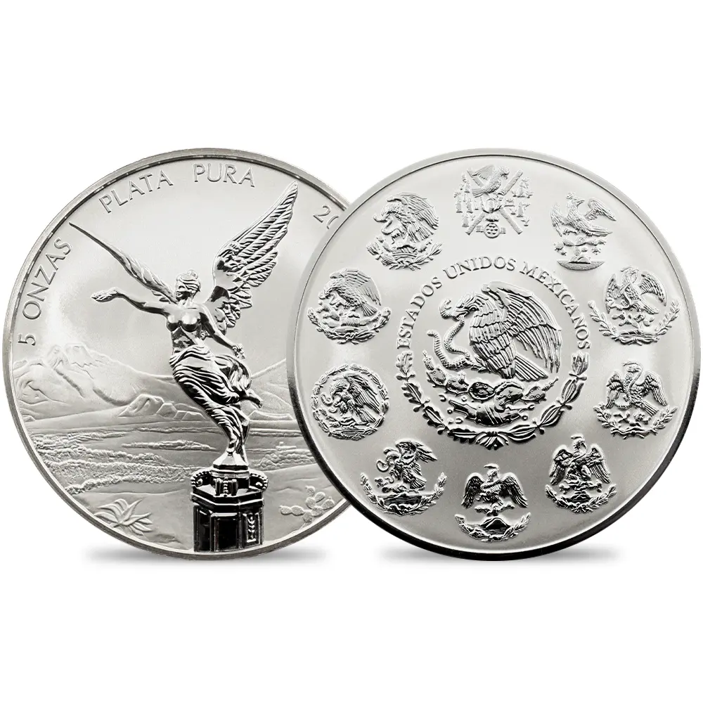 メキシコ 2021 リベルタ―ド 5オンス銀貨 リバースプルーフ仕上げ 未