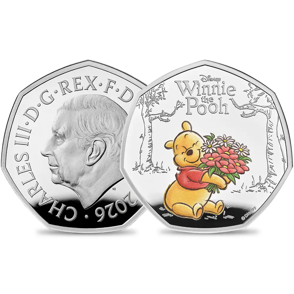 未鑑定＋鑑定オプション付き】イギリス 2026 チャールズ3世 くまのプー