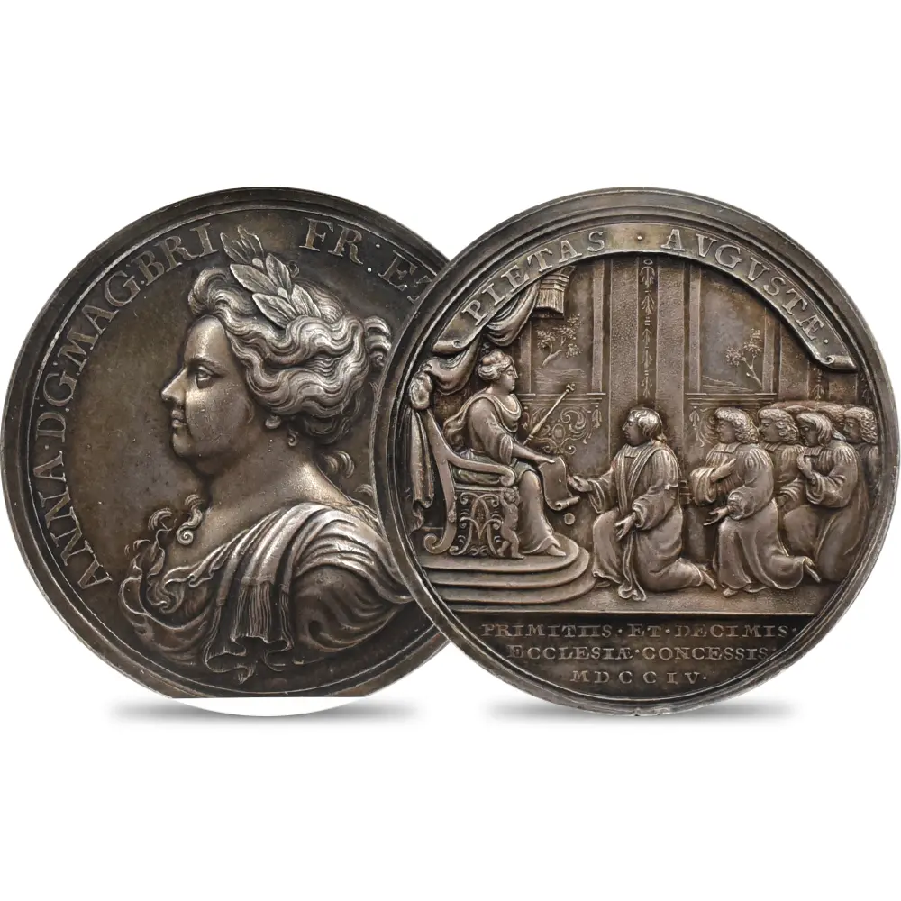 1704 アン女王 報奨金 銀メダル NGC MS63 MI-251-43 | 英国