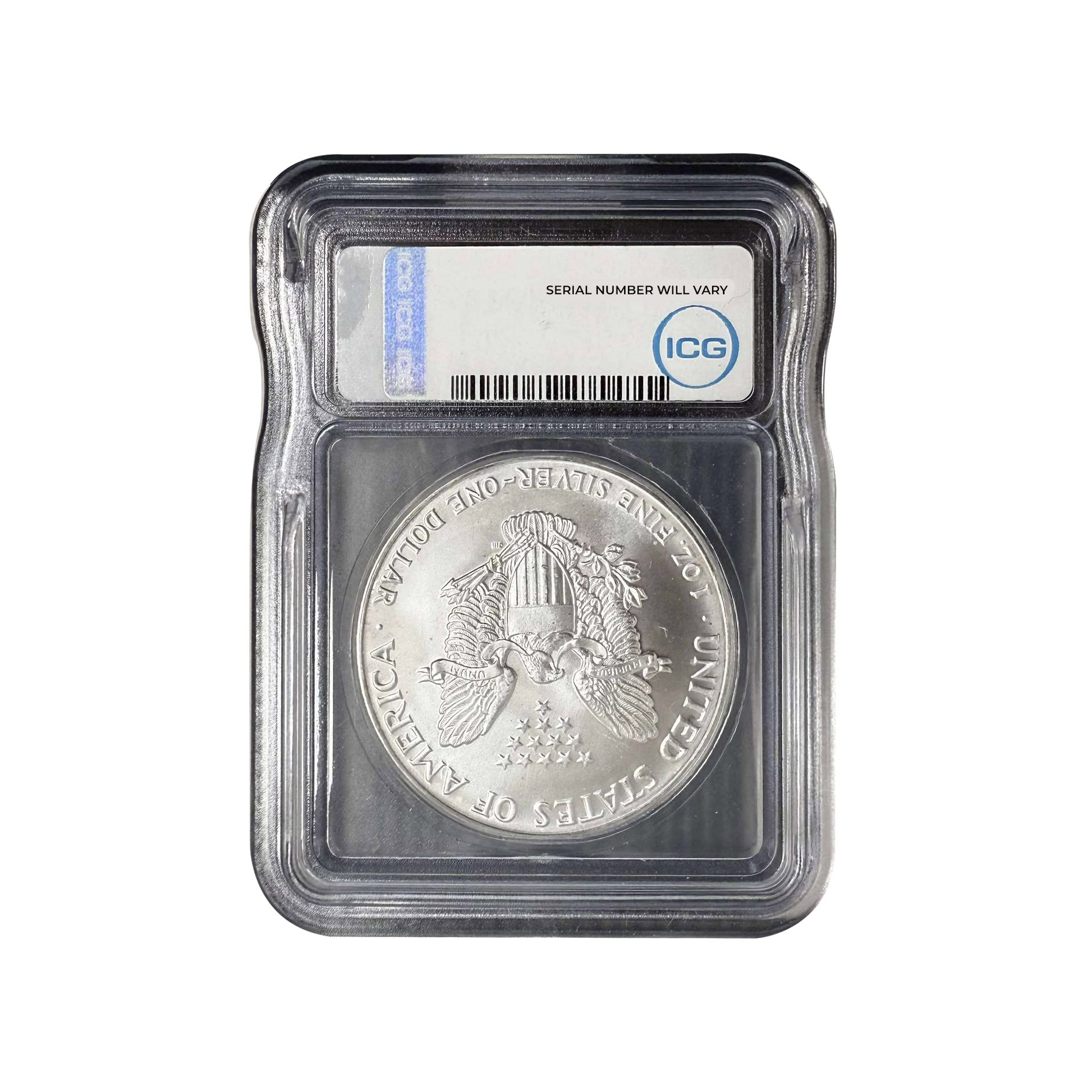 1992 Silver Eagle - Austin Hutto Signature - ICG MS69+ | CoinsTV