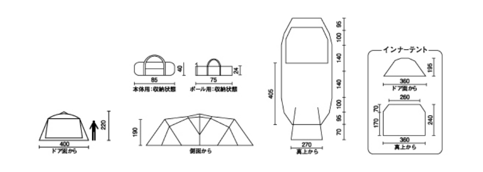 4Sワイド2ルームコクーンⅢ | 4S WIDE 2 ROOM COCOON| コールマン｜Coleman