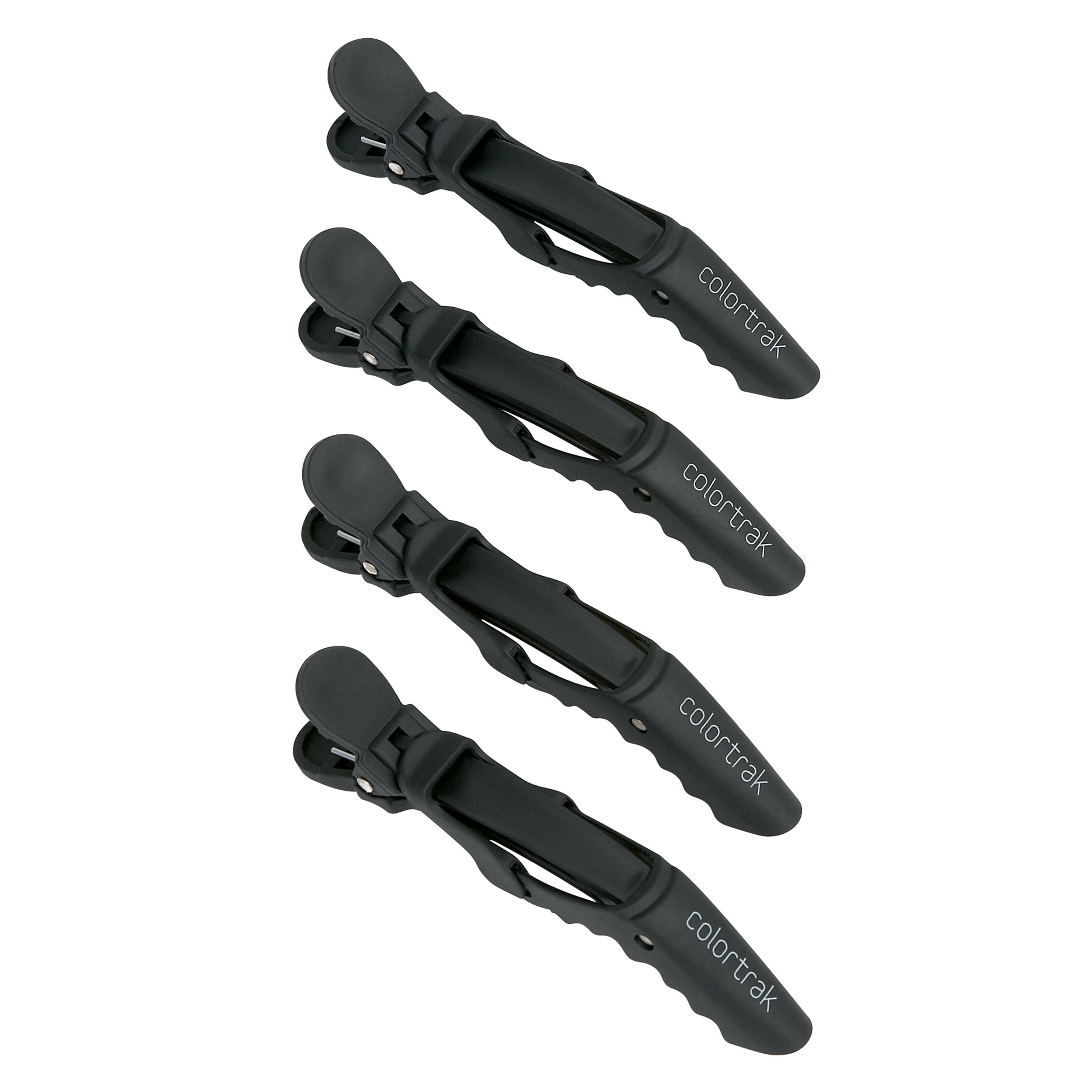 4pk Rubberized Croc Clips, Styling Hair Clips, Stain-Resistant