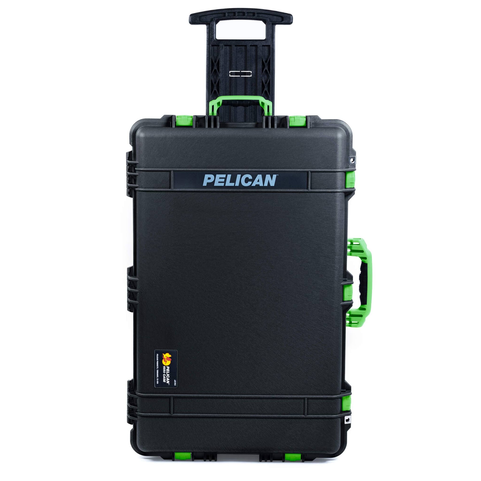 Black & Lime Green Pelican 1650 Case - Double-Throw Latches