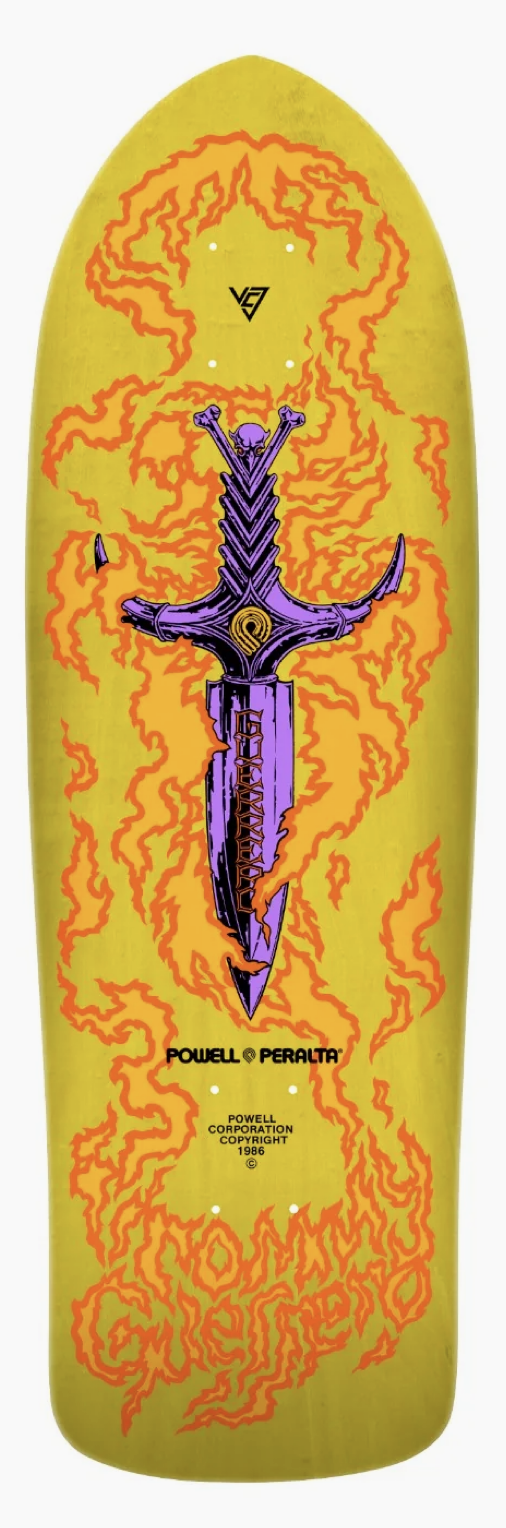 Powell Peralta Guerrero Bones Brigade Series 15 Deck (Yellow) Old