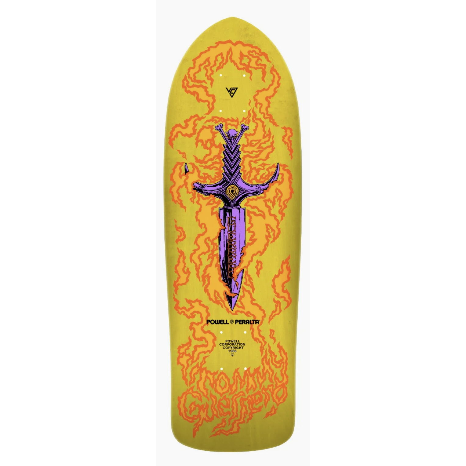Powell Peralta Guerrero Bones Brigade Series 15 Deck (Yellow) Old