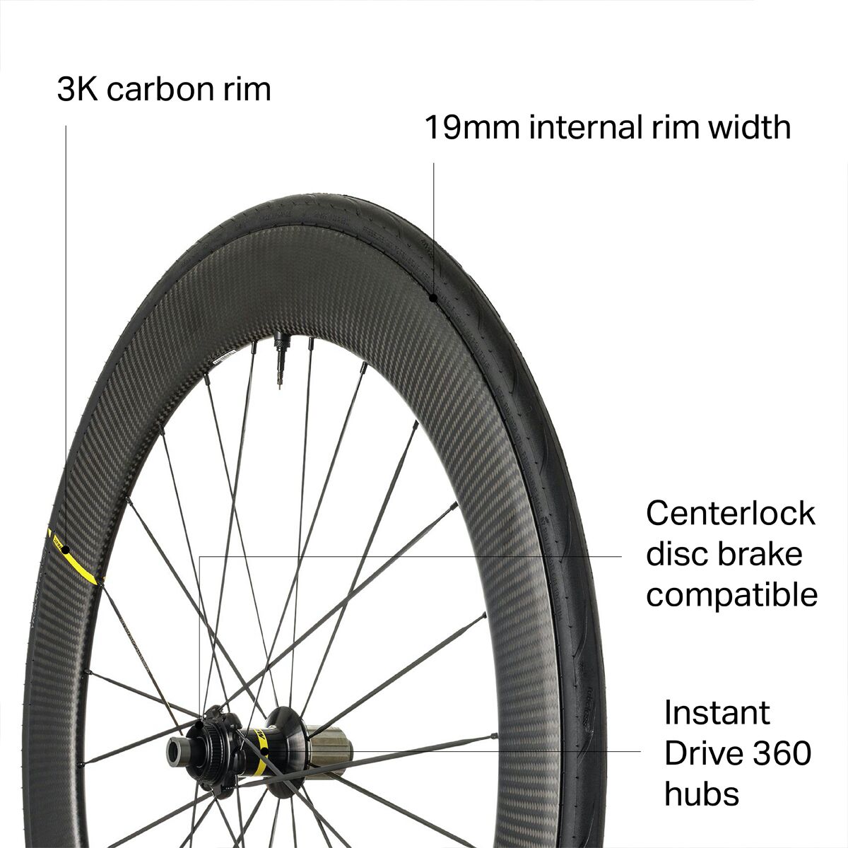 Mavic Comete Pro Carbon SL UST Disc Wheel - Components