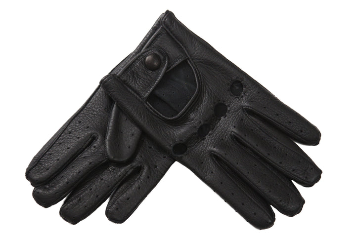 メローラ メンズ手袋◇ディアスキンドライビンググローブ◇ブラック