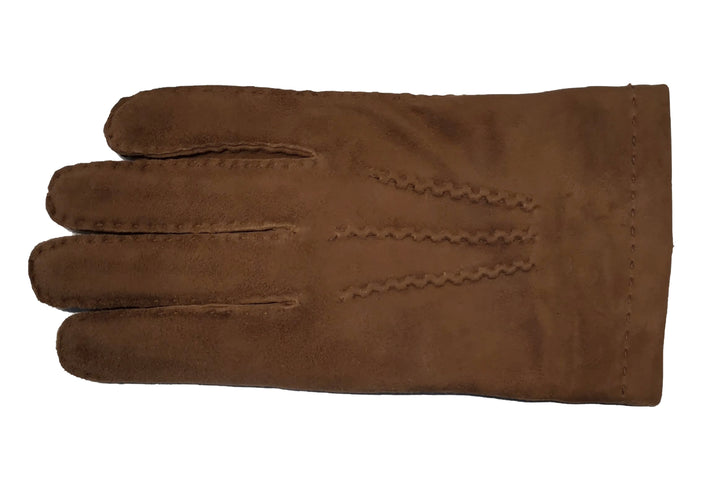 メローラ メンズ手袋◇スウェード◇ブラウン/TAN《アウトステッチ