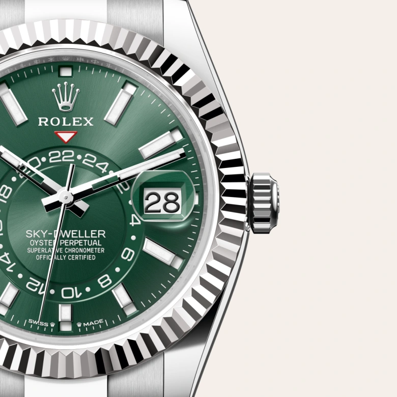 Rolex Sky-Dweller in White Rolesor - combination of Oystersteel