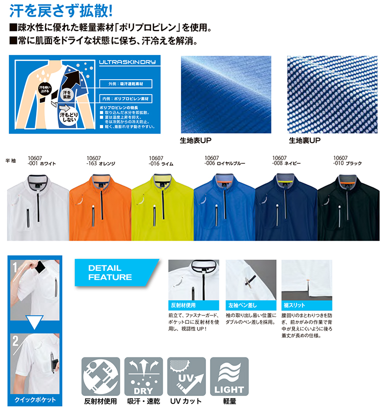 TULTEX（タルテックス）AZ10607 半袖ハーフZIPシャツ｜オリジナルT