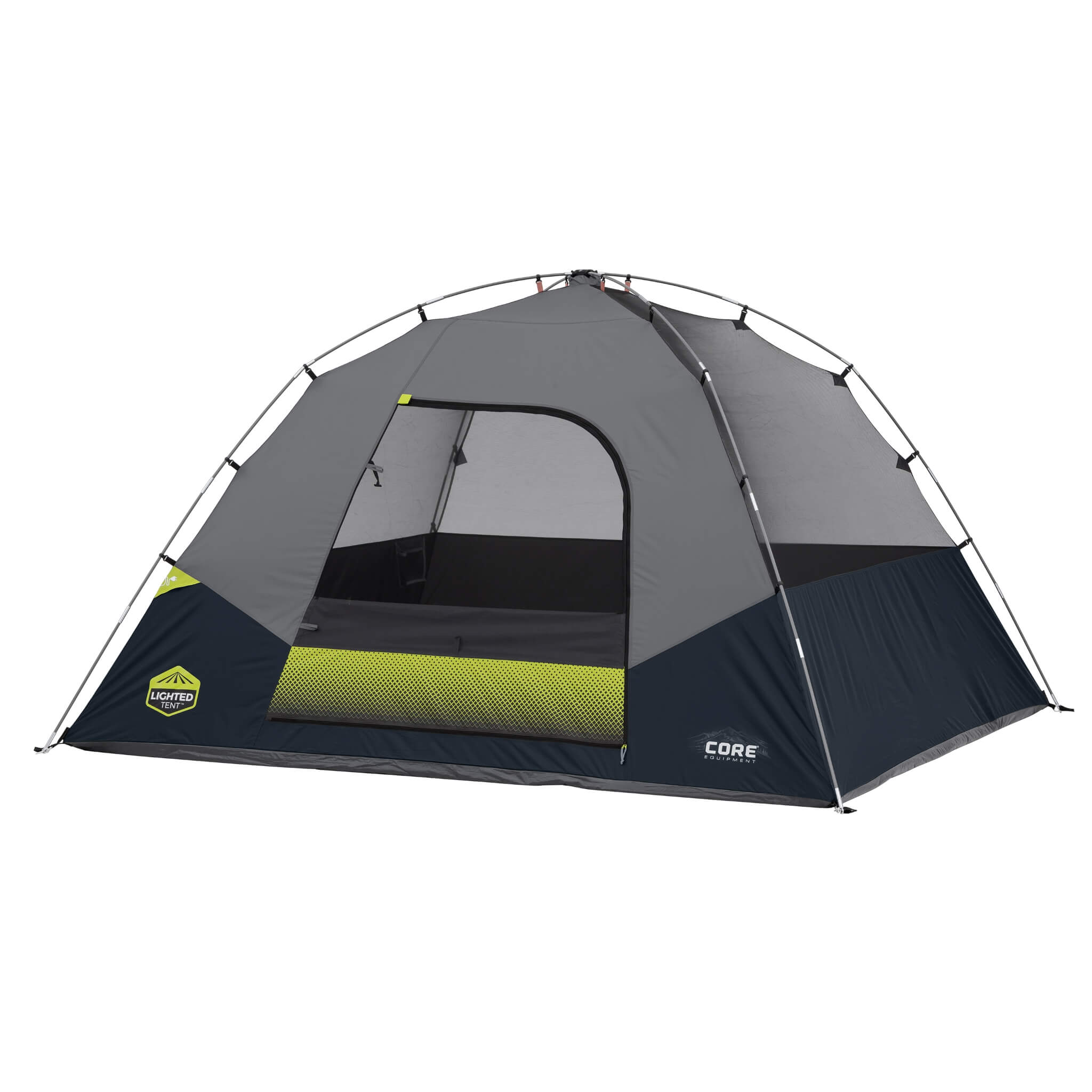 6 Person Lighted Dome Tent with Full Rainfly – Core Equipment