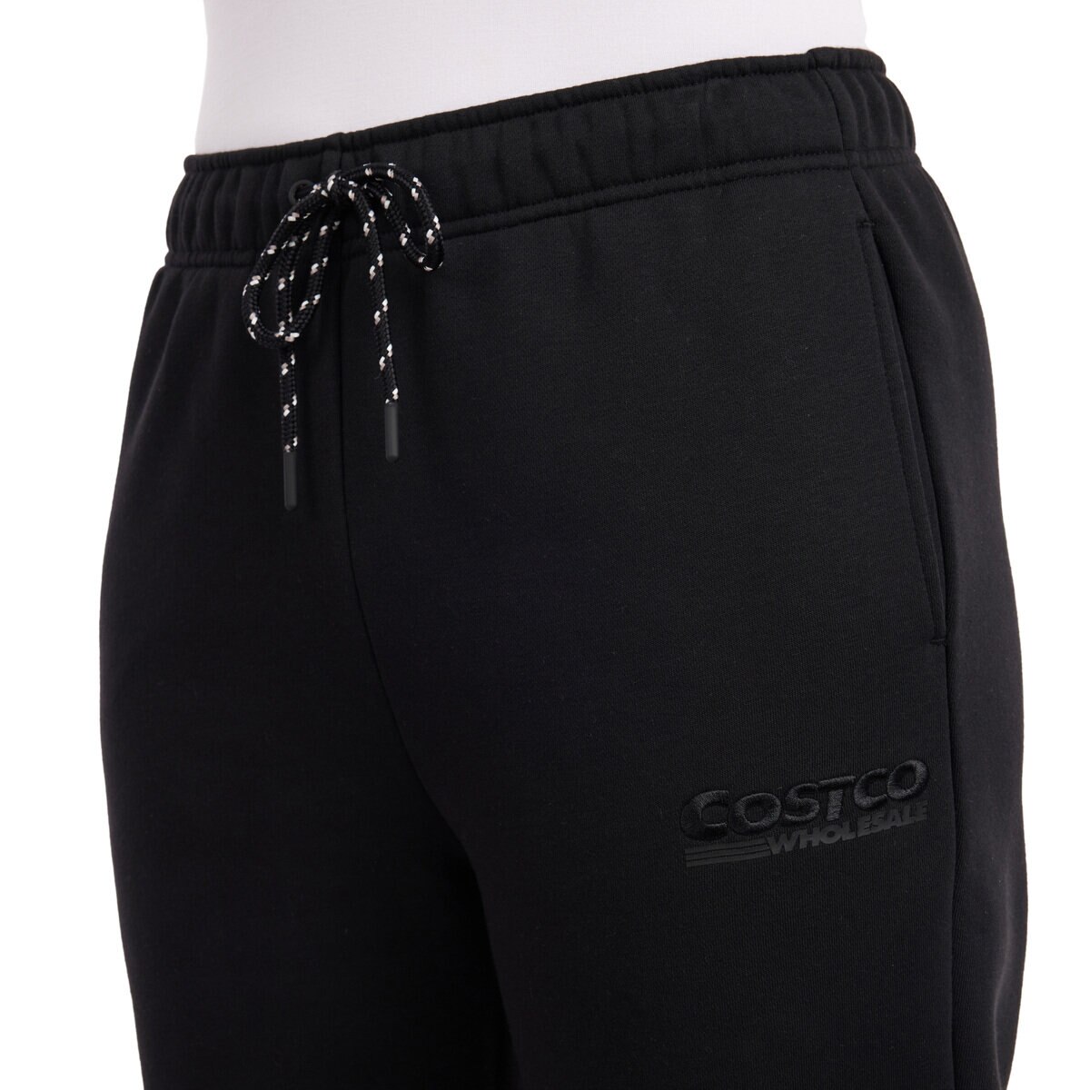 カークランドシグネチャー ユニセックス ロゴ パンツ ブラック L/XL