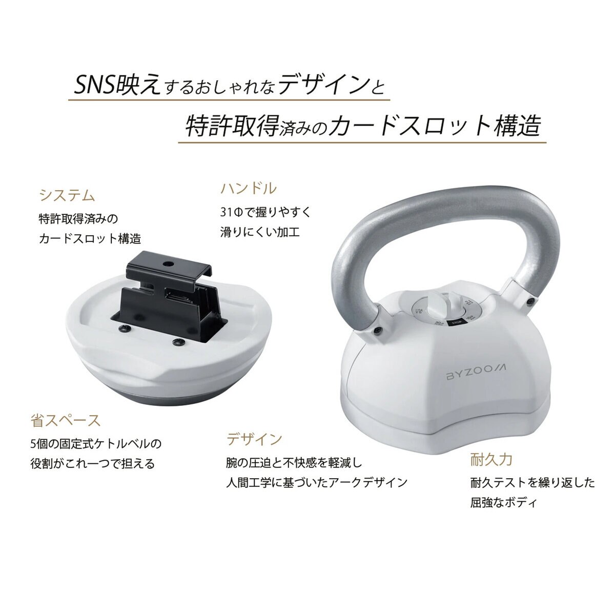BYZOOM FITNESS [PURE SERIES] 可変式ケトルベル 30lb | Costco Japan