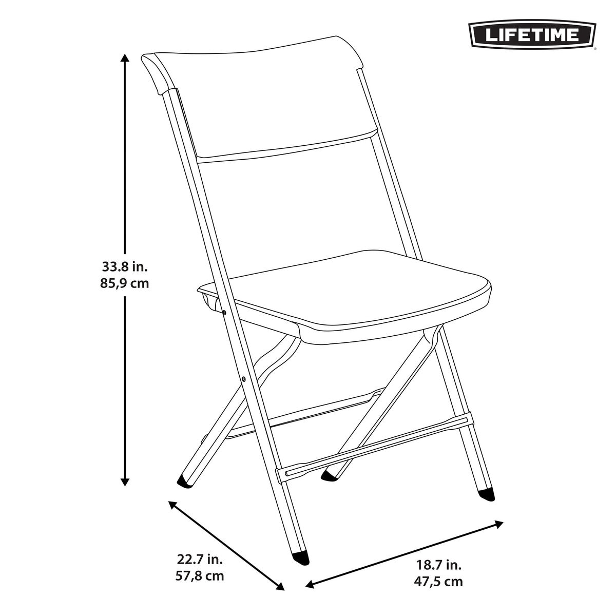 LIFETIME 折り畳み椅子 4脚セット アーモンド | Costco Japan