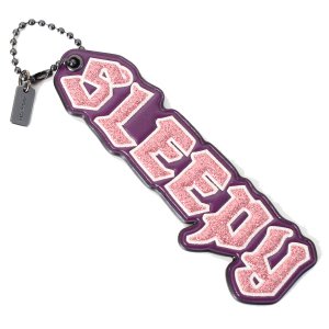 COACH】コーチ キーホルダー バッグ ラメ 星 スター レザー ミニ