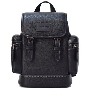 COACH】コーチ リュックサック ぺブルレザー アメリア ロゴ