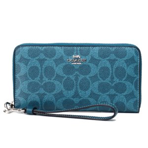 COACH】コーチ シャンブレー レザー シグネチャー ロゴ リストレット