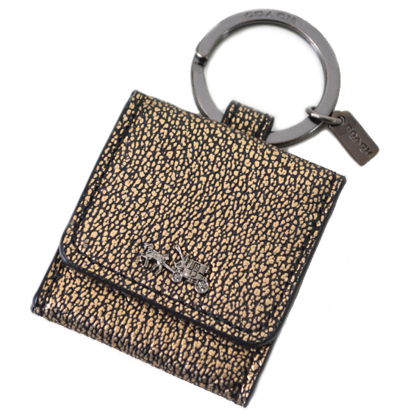 COACH】コーチ レザー ピクチャー フレーム キーリング キーホルダー