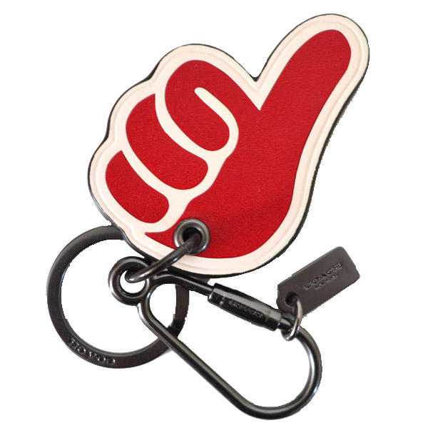 COACH】コーチ GOOD グッド ハンド サイン レザー キーリング